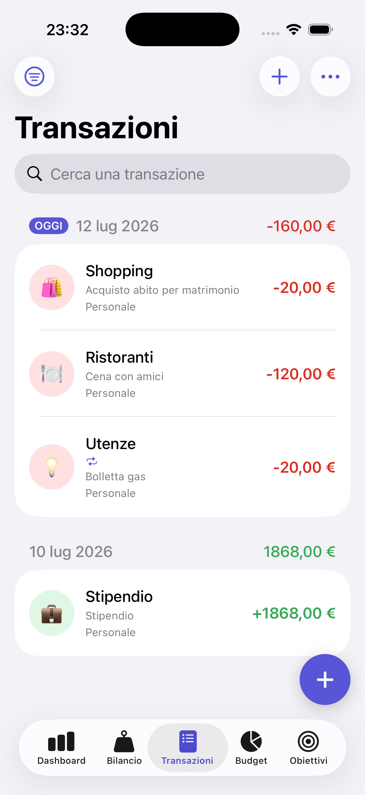 Floow — Transazioni